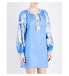 MARCH11 Floral-embroidered linen tunic
