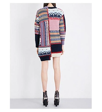 Shop Alexander Mcqueen Patchwork Wool And Cashmere-blend Sweater In Multicolor