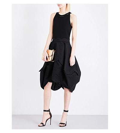 Antonio Berardi Tiered Lace Dress In Black