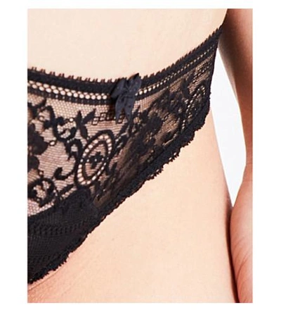 Shop Stella Mccartney Ophelia Whistling Lace Briefs In Black