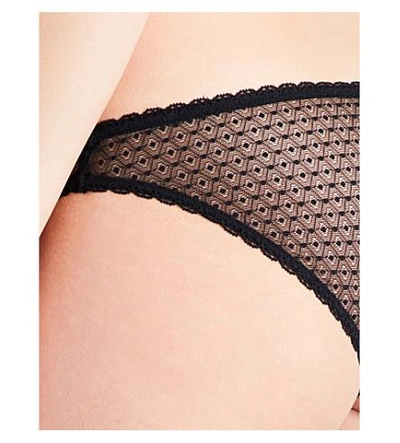 Shop Stella Mccartney Ophelia Whistling Lace Briefs In Black