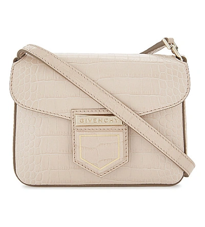 Shop Givenchy Nobile Mini Leather Cross-body Bag In Nude Pink