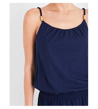 Shop Heidi Klein Hamptons Woven Smock Dress In Navy