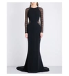 STELLA MCCARTNEY Floral-lace crepe gown