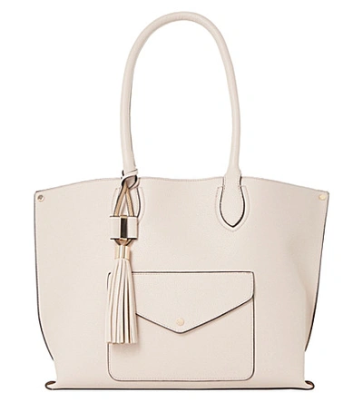 Dune Dockie Leather Look Shopper Bag In Rose Gold-synthetic