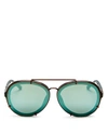 3.1 Phillip Lim / フィリップ リム Women's Mirrored Aviator Sunglasses, 61mm In Dark Green/bronze/green Mirror