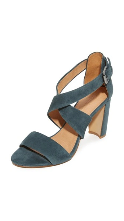 Madewell Violet Crisscross Sandals In Midnight Spruce