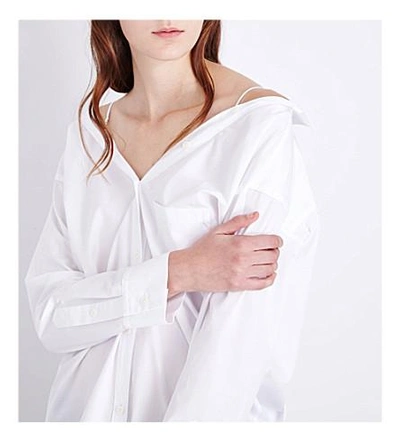 Shop Theory Tamalee Cotton Shirt In White