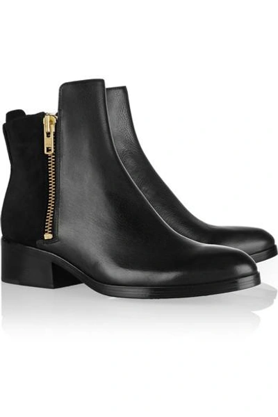 Shop 3.1 Phillip Lim / フィリップ リム Alexa Leather And Nubuck Ankle Boots In Black