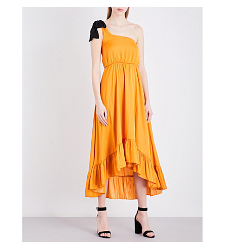 maje one shoulder dress