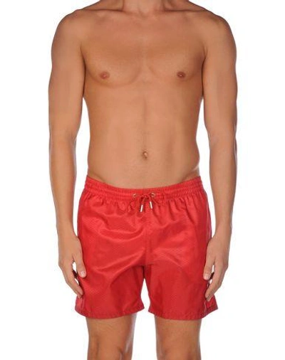 Shop La Perla Swim Shorts In Red