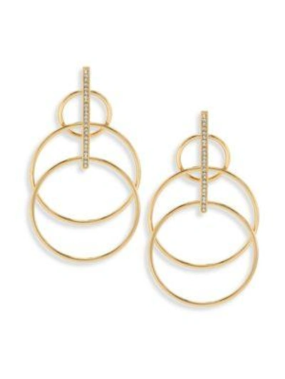 Shop Jules Smith Suzy Layered Hoop Drop Earrings In Yellow Gold