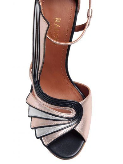 Shop Malone Souliers Rosie Metallic-leather Sandal In Multi