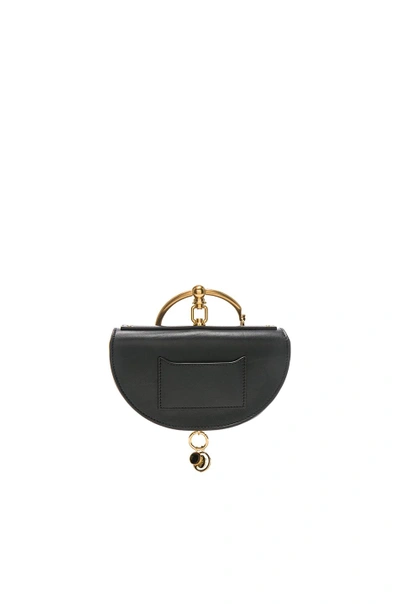 Shop Chloé Chloe Small Nile Leather Minaudiere In Black