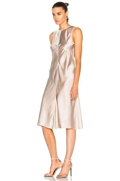 Shop Calvin Klein Collection Lamica Silk Satin Gown In Quartz