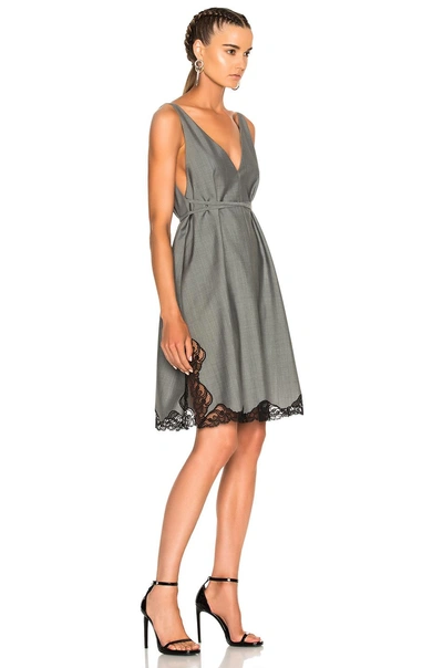 Shop Alexander Wang Low-v A-line Tunic In Gray