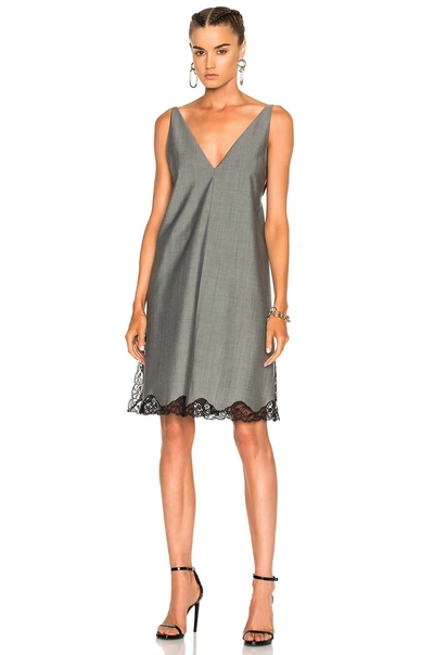 Shop Alexander Wang Low-v A-line Tunic In Gray