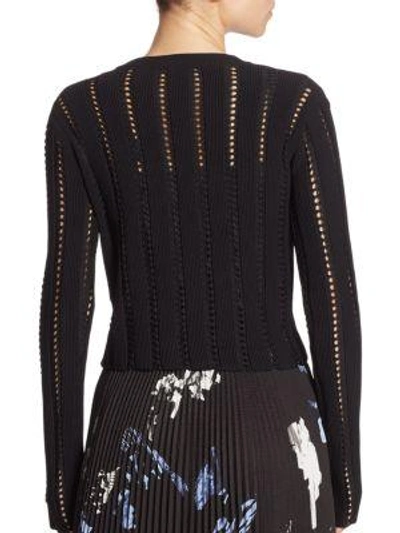 Shop Proenza Schouler Cropped Sweater In Black