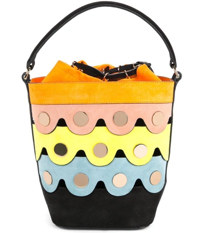 Shop Pierre Hardy Multicolor 'penny' Lace Bucket Bag