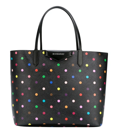 Givenchy Black 'antigona' Large Dot-print Tote Bag