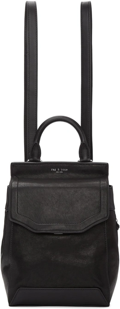 Shop Rag & Bone Black Small Pilot Ii Backpack