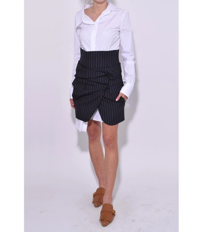 Shop Monse Dark Grey Corset Skirt