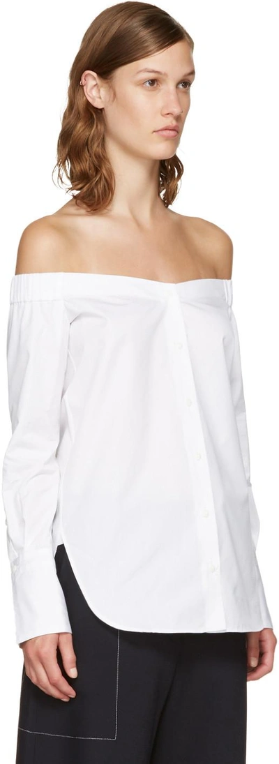 Shop Rag & Bone Ssense Exclusive White Kacy Off-the-shoulder Blouse