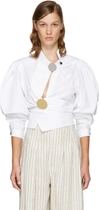 JACQUEMUS WHITE 'LA CHEMISE COCARDE' BLOUSE