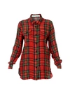 OFF-WHITE Red Check Long Shirt,OWGA014S173790269901