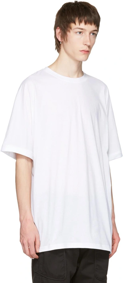 Shop Helmut Lang White Uni Sleeve T-shirt In Optic White
