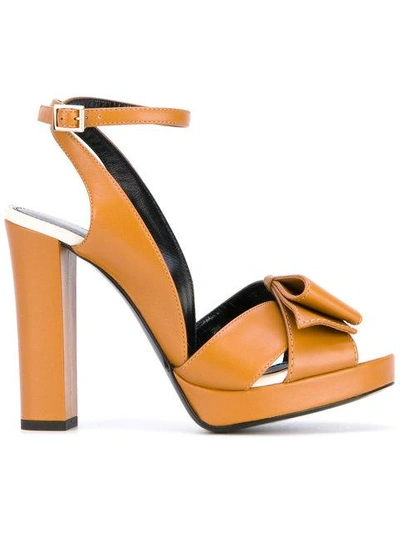 Shop Lanvin Strappy Sandals - Yellow & Orange