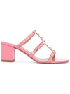 VALENTINO GARAVANI Rockstud sandals,PATENTLEATHER100%