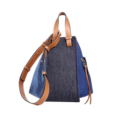 Loewe Blue 'multitone' Denim Hammock Bag