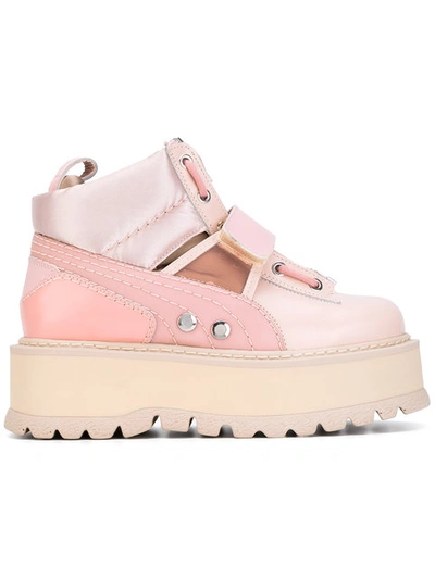 Puma Pink 'fenty X  By Rihanna' Sneaker Boots In Silver/pink