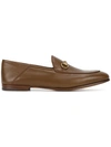 GUCCI BROWN BRIXTON HORSEBIT LOAFERS,414998DLC0012088682