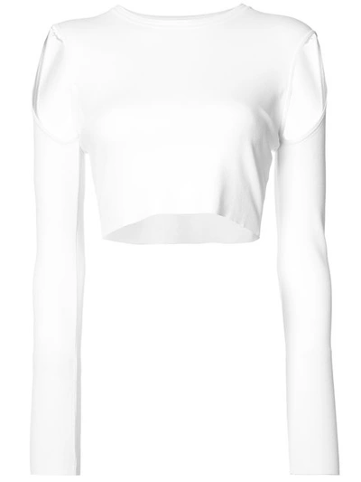 Opening Ceremony Cut Detail Crop Top In White
