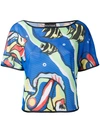 BOUTIQUE MOSCHINO fish-print blouse,DRYCLEANONLY