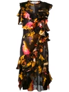 GIVENCHY Givenchy Cloud Print Ruffle Dress - Farfetch,17U203339612094275