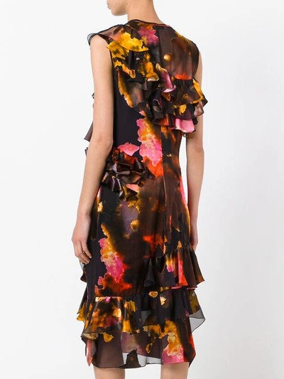 Shop Givenchy Cloud Print Ruffle Dress - Farfetch In Multicolour