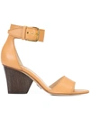 PAUL ANDREW ankle buckle sandals,КОЖА100%