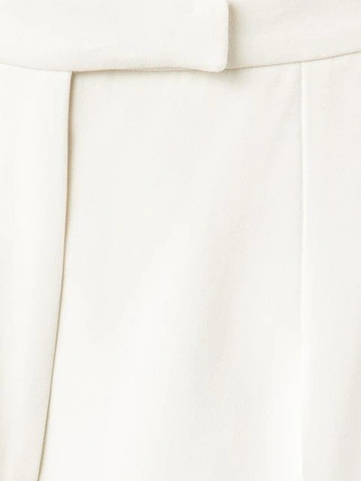 Shop Elie Saab Extra Long Flared Trousers - White