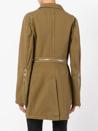Shop Givenchy Longline Military Blazer In Neutrals