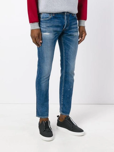 Shop Visvim Slim-fit Jeans - Blue