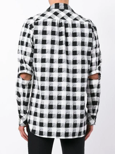 Shop The Soloist Check-print Crossover Shirt In Black