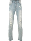 STAMPD SKINNY DISTRESSED JEANS,DRYCLEANONLY