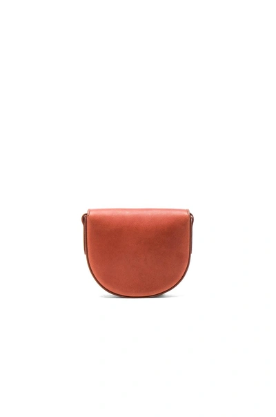 Shop Mansur Gavriel Mini Saddle Bag In Brown