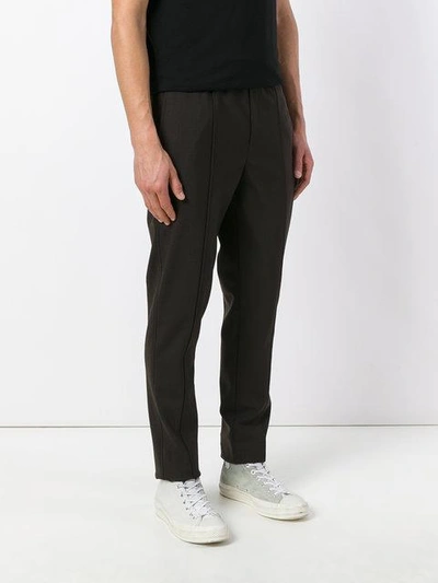 Shop Neil Barrett Straight Leg Trousers In Brown