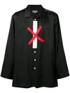 YOHJI YAMAMOTO cross print shirt,DRYCLEANONLY