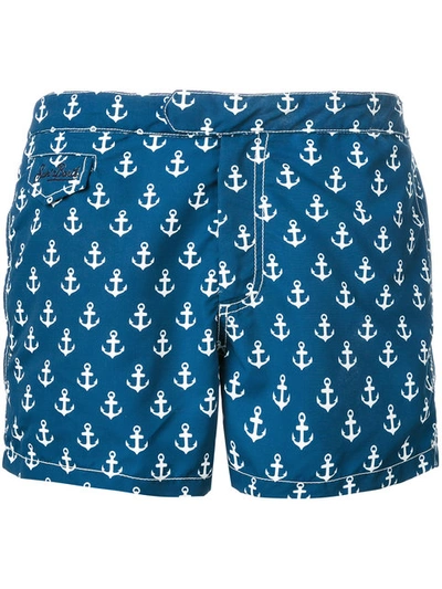 Mc2 Saint Barth Anchor Print Swim Shorts