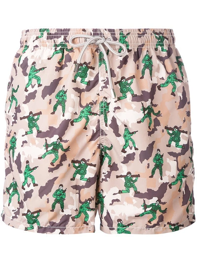 Mc2 Saint Barth Military Print Swim Shorts